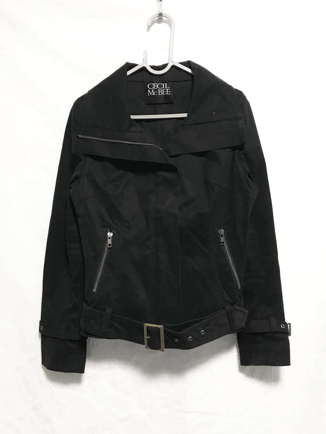 빈티지 cecil mcbee 세실맥비 하이넥 벨티드 자켓 상품이미지1