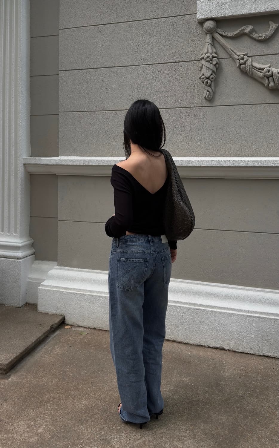 바로배송) 글로니 G DEEP V-NECK KNIT (BLACK) 상품이미지6