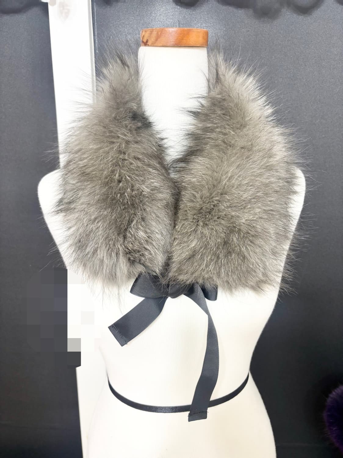 천연 라쿤퍼 리본 카라/목도리/머플러/워머/새거수준 상품이미지1