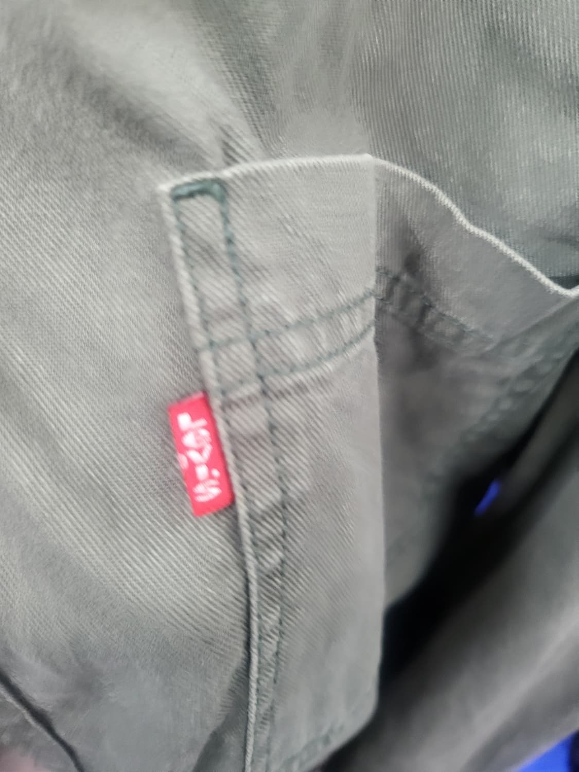 리바이스 카키색 남방 셔츠 상품이미지4