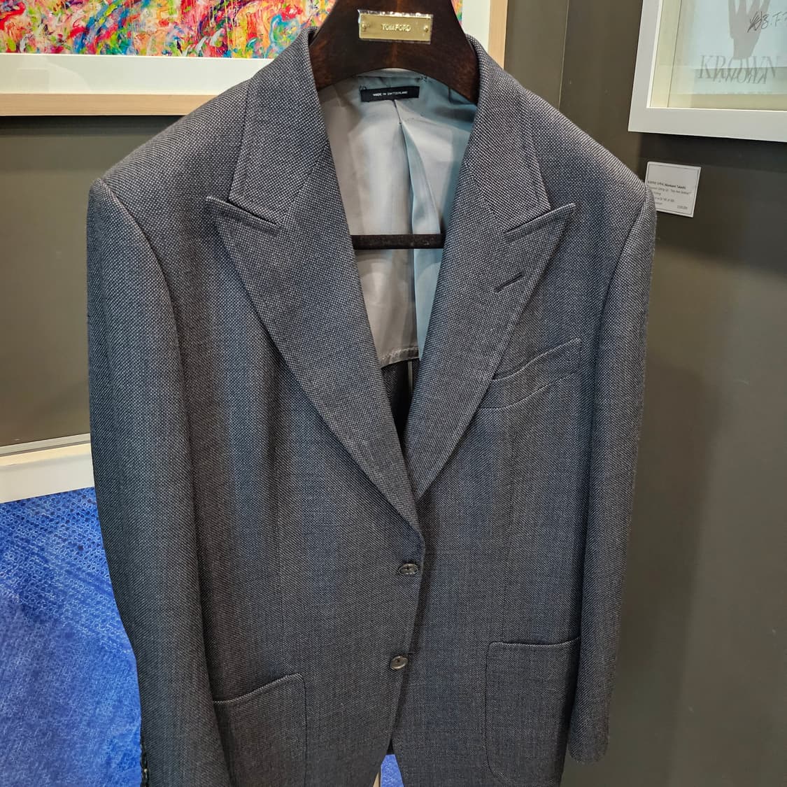 톰포드 쉘튼 핏 그레이 투피스 수트 셋업 상품이미지2