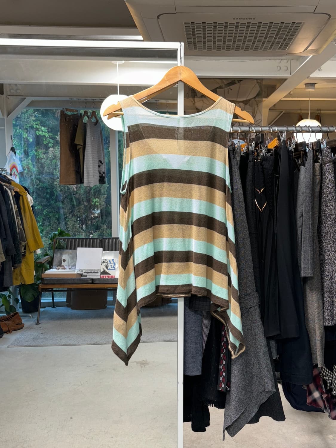 스나오 쿠와하라 스트라이프 슬리브리스 상품이미지2