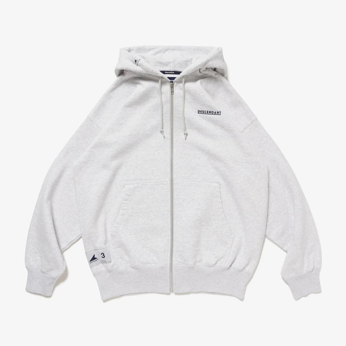 디센던트 Desendent otl zip hoody 그레이 후드집업 상품이미지1
