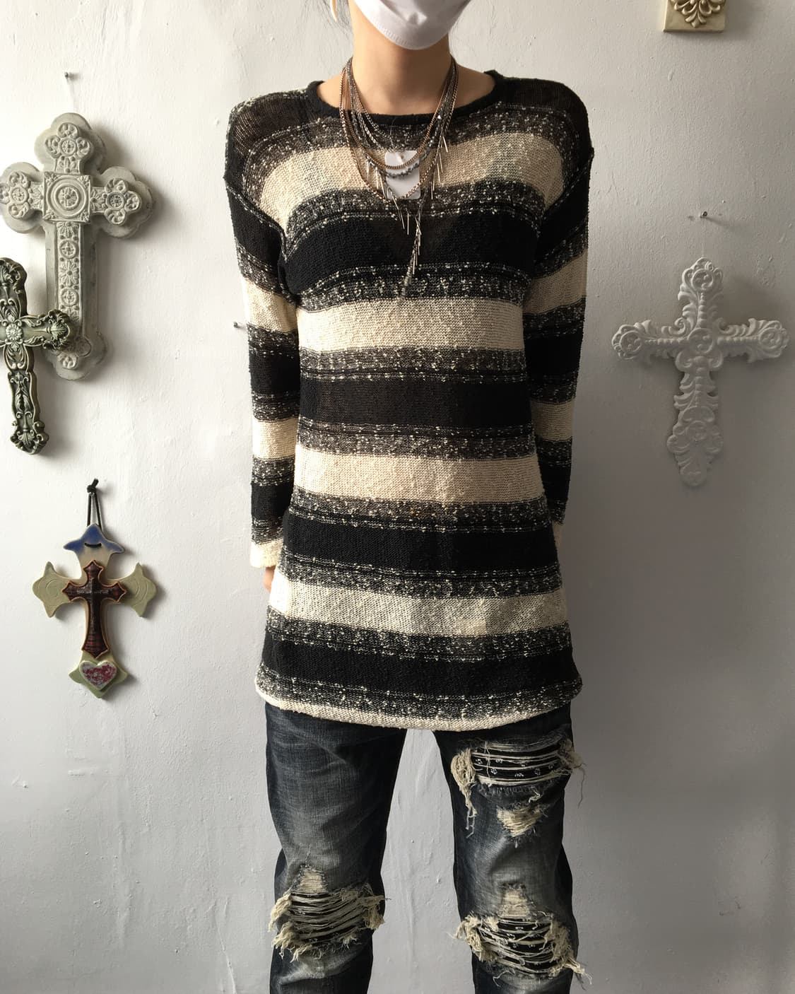 Stripe pattern summer knit 상품이미지6