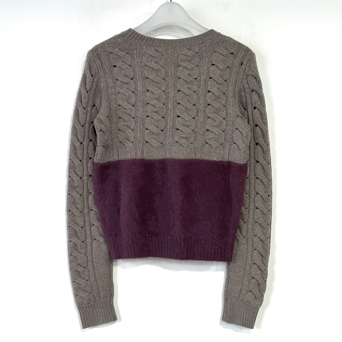 까르벵 앙고라 케이블 투톤 니트 상품이미지5