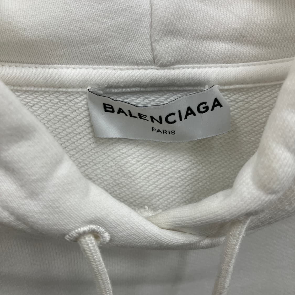 발렌시아가 화이트 백로고 후드티 XS 상품이미지3
