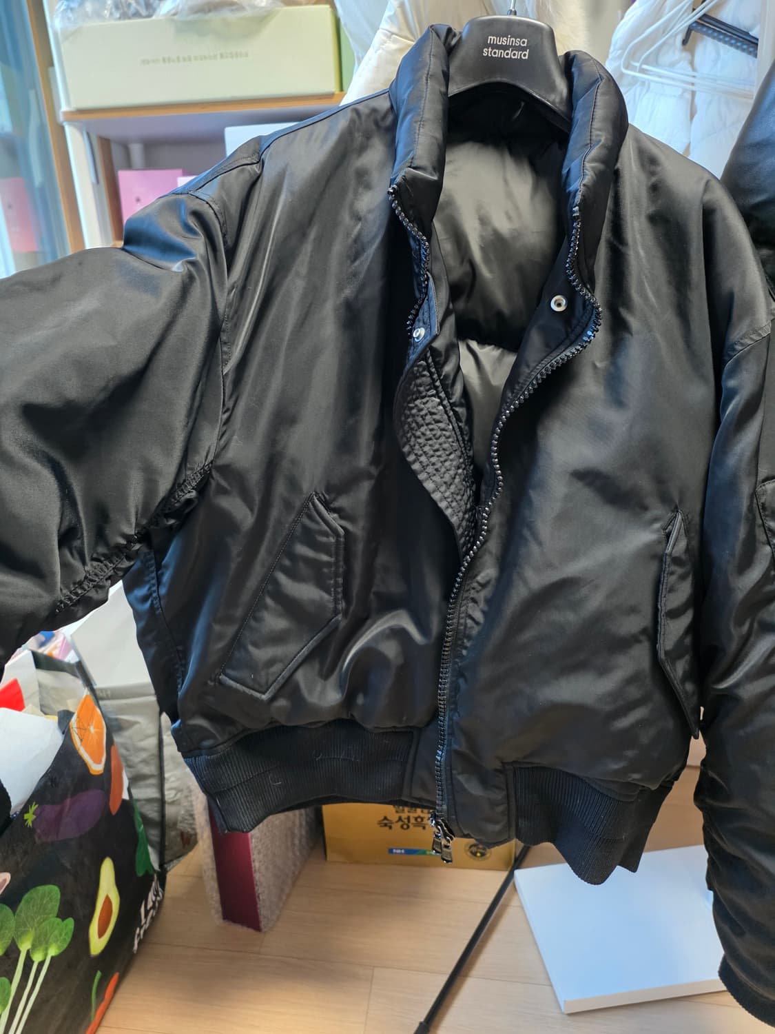 쿠어 스탠드 칼라 넥 다운 푸퍼 L사이즈 상품이미지5