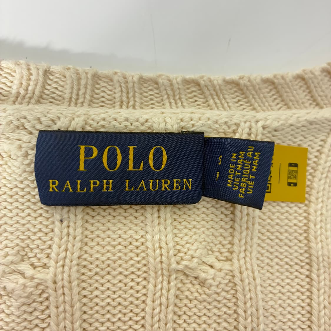 Polo  폴로 랄프로렌 자수 코튼 케이블 브이넥 니트 상품이미지5