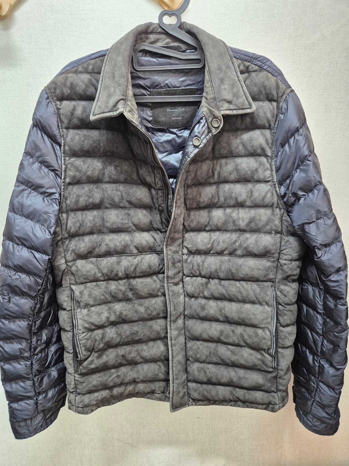 마시모두띠(Massimo Dutti) 경량 스웨이드 패딩 자켓 L 판매합 상품이미지1