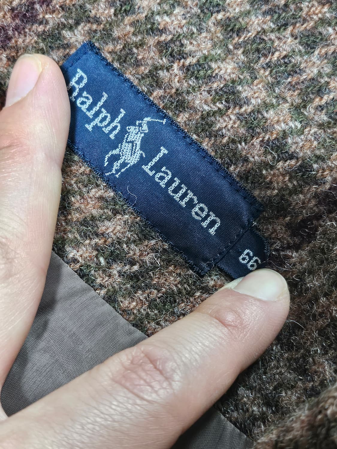 90s 폴로랄프로렌 하운드 투스 트위드 울 자켓 66 상품이미지2