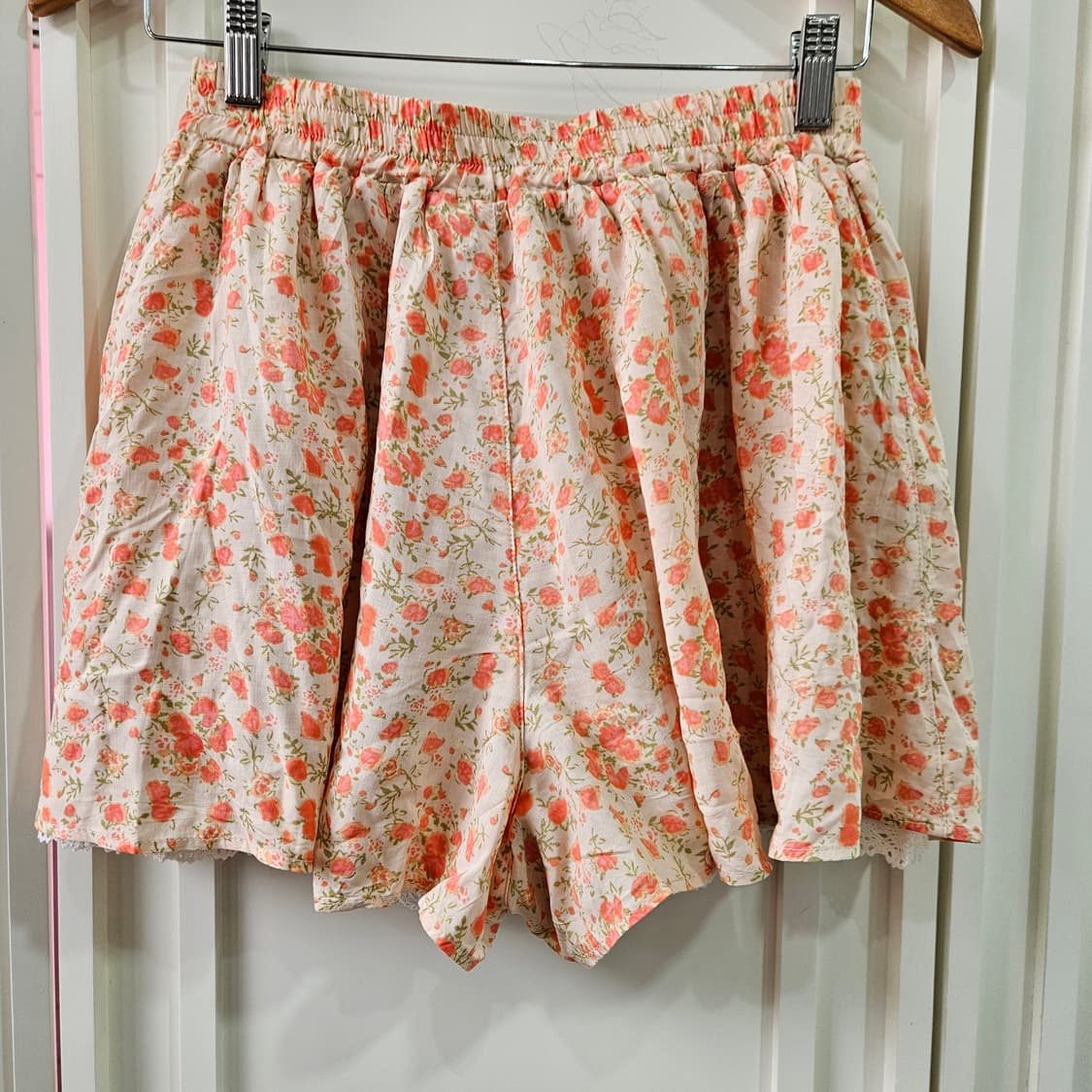 플라워 패턴 레이스 반바지 상품이미지3