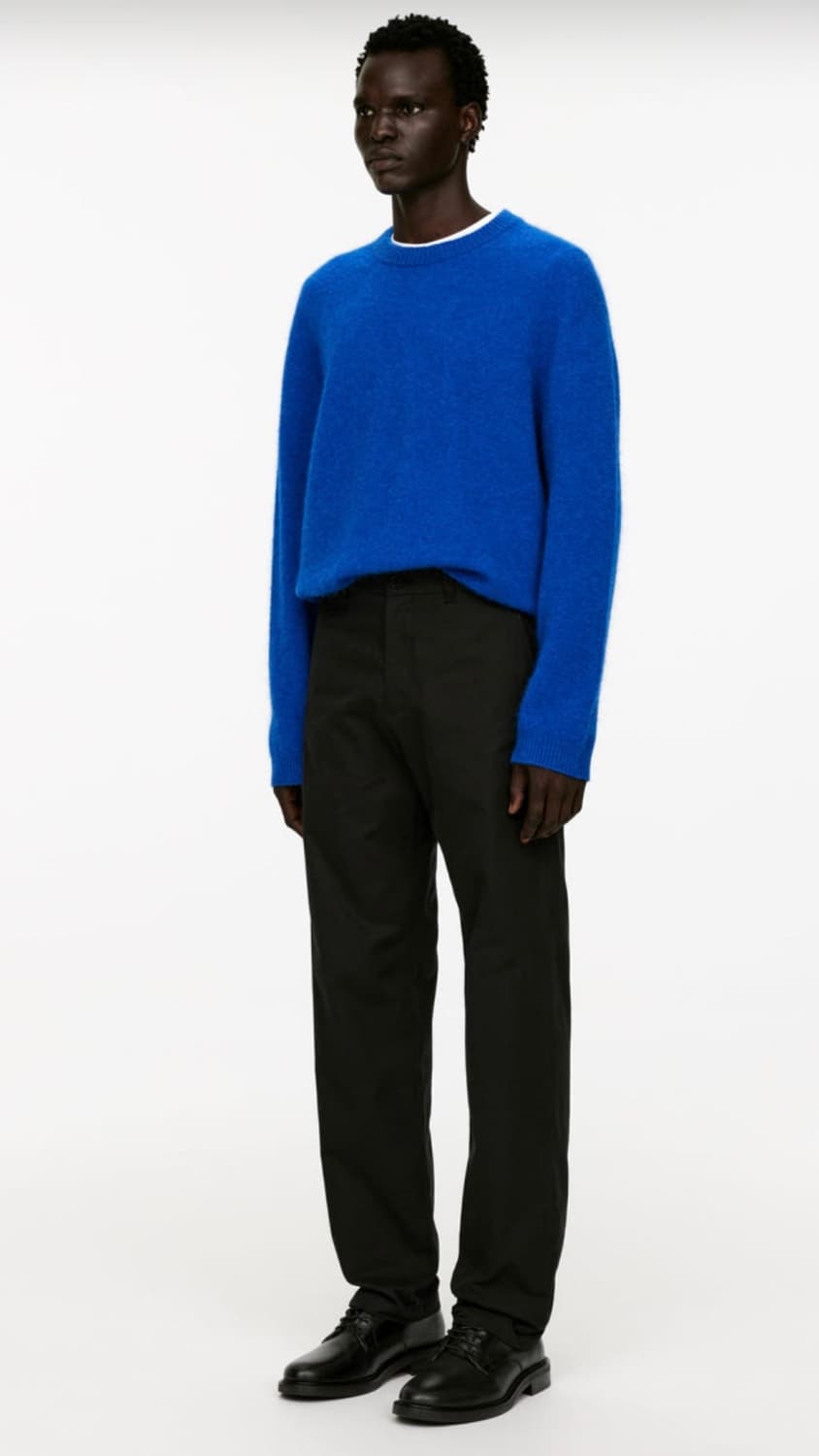 아르켓 블랙 코튼 트라우저 상품이미지1