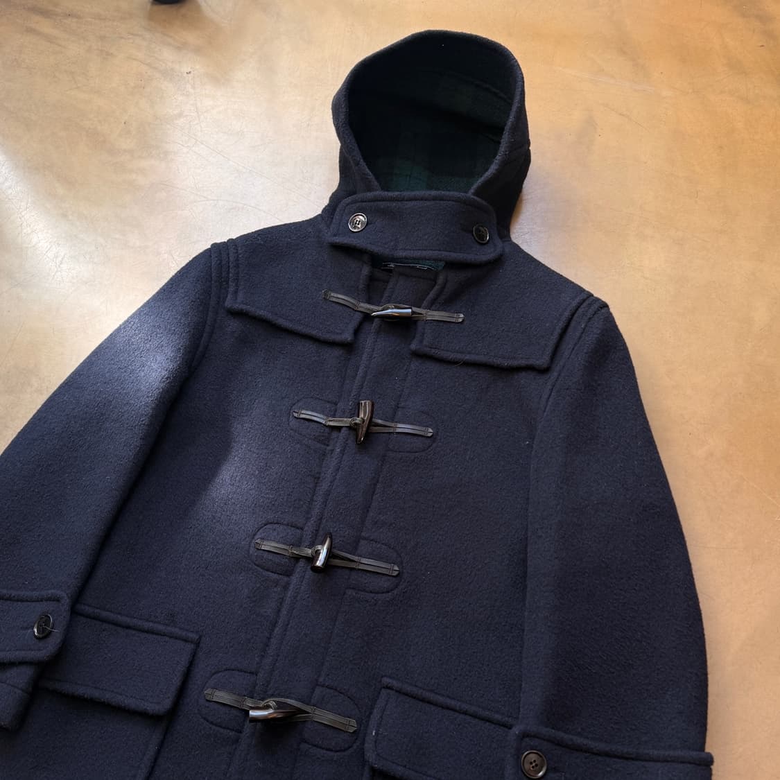 DAY & Lloyd 영국 울혼방 타탄체크 안감 더플코트 떡볶이 코트 상품이미지2