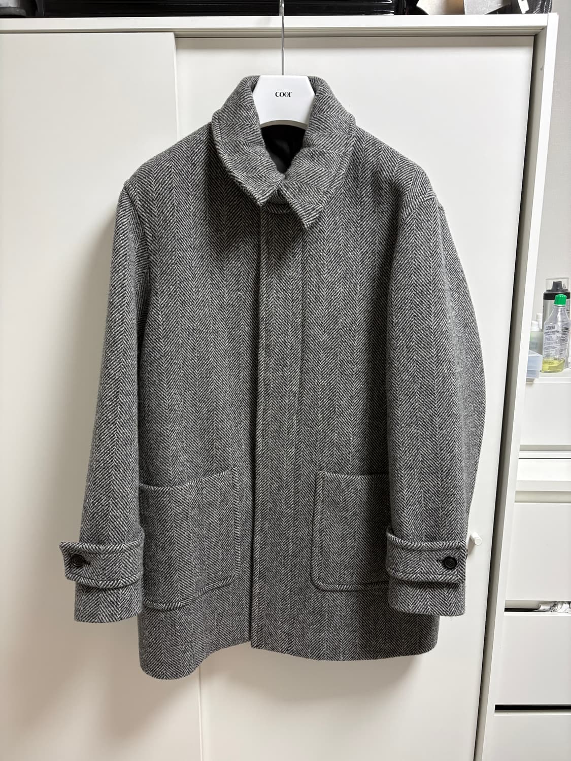 쿠어 헤링본 하프 코트 M / Coor 상품이미지1