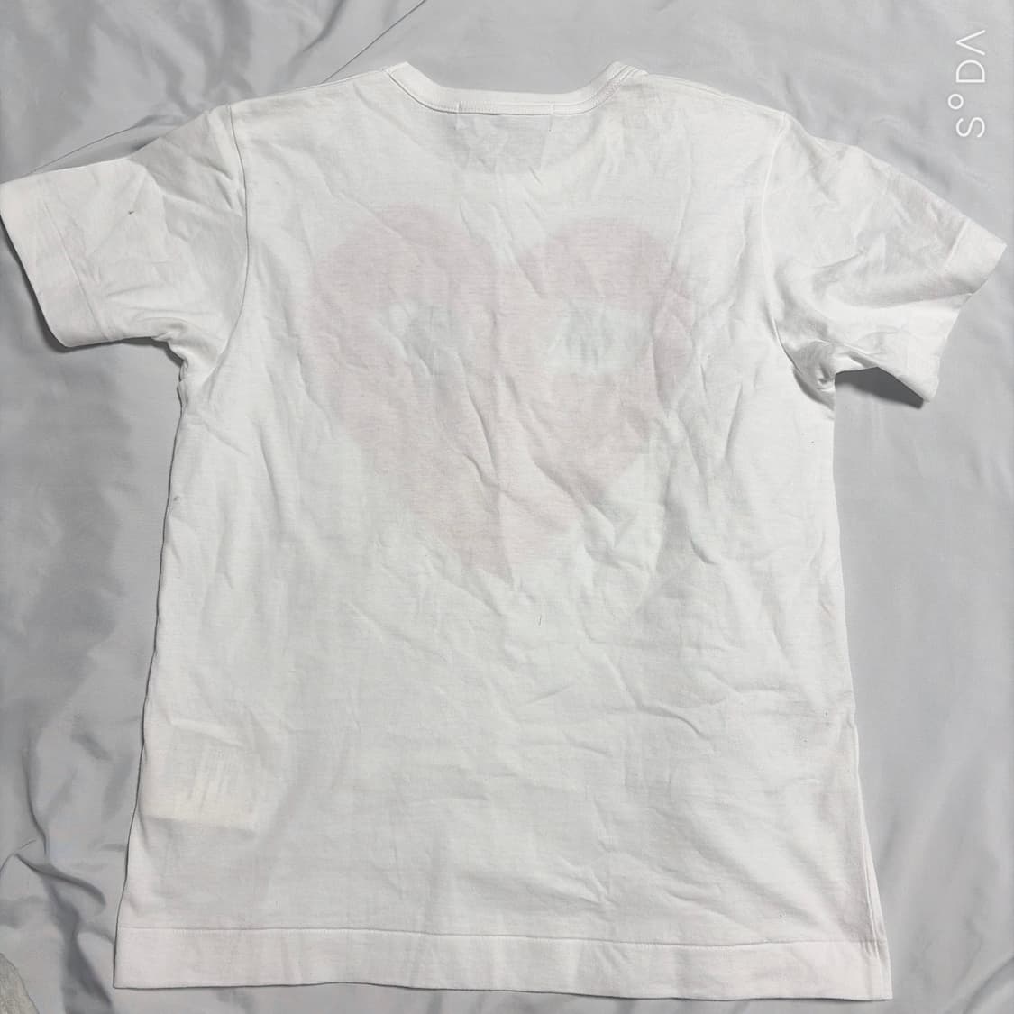 꼼데가르송 빅하트 반팔 티셔츠 화이트 L 상품이미지7