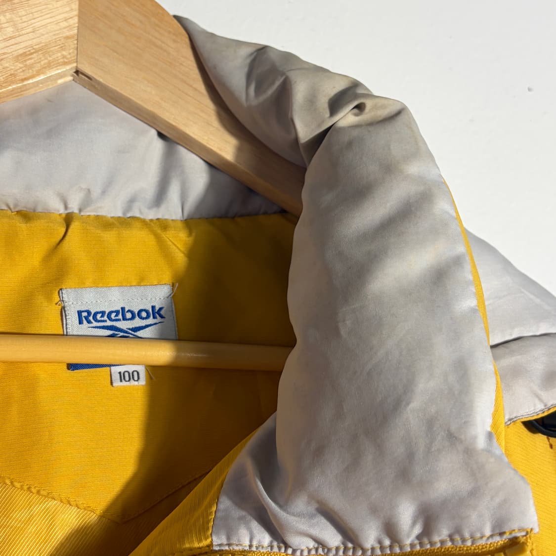 리복 빈티지 옐로우 다운 자켓 상품이미지4