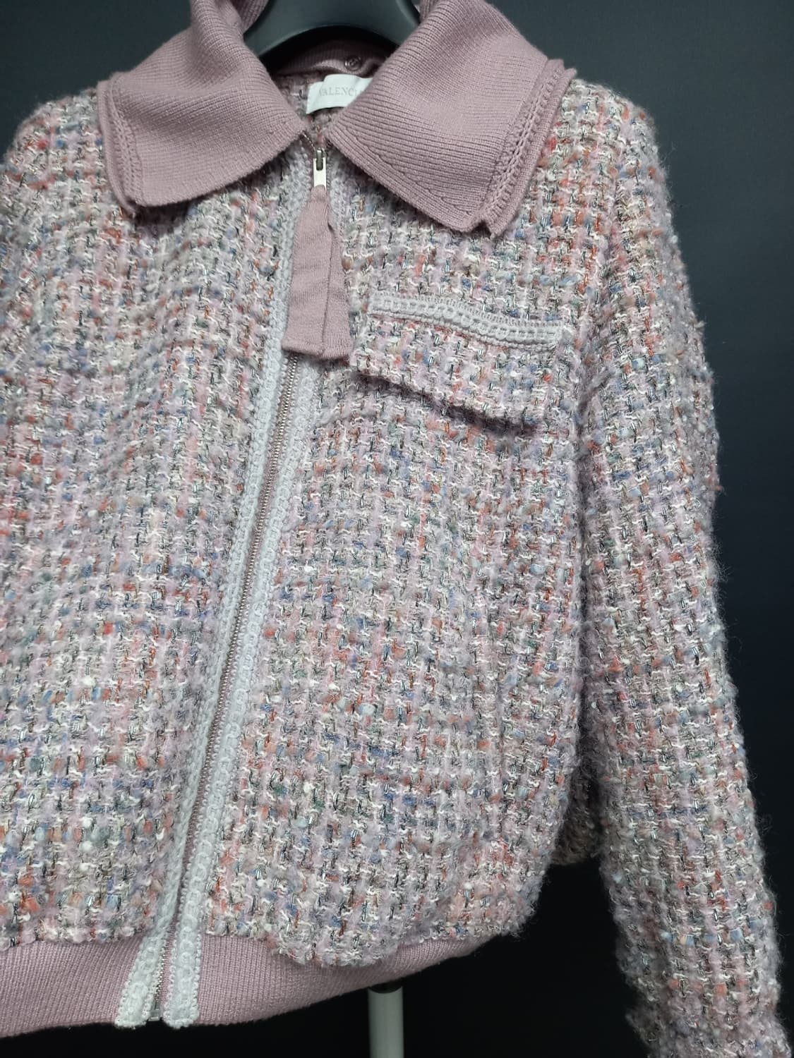 발렌시아 춘추동 트위드 얇은 패딩 점퍼 55 상품이미지5