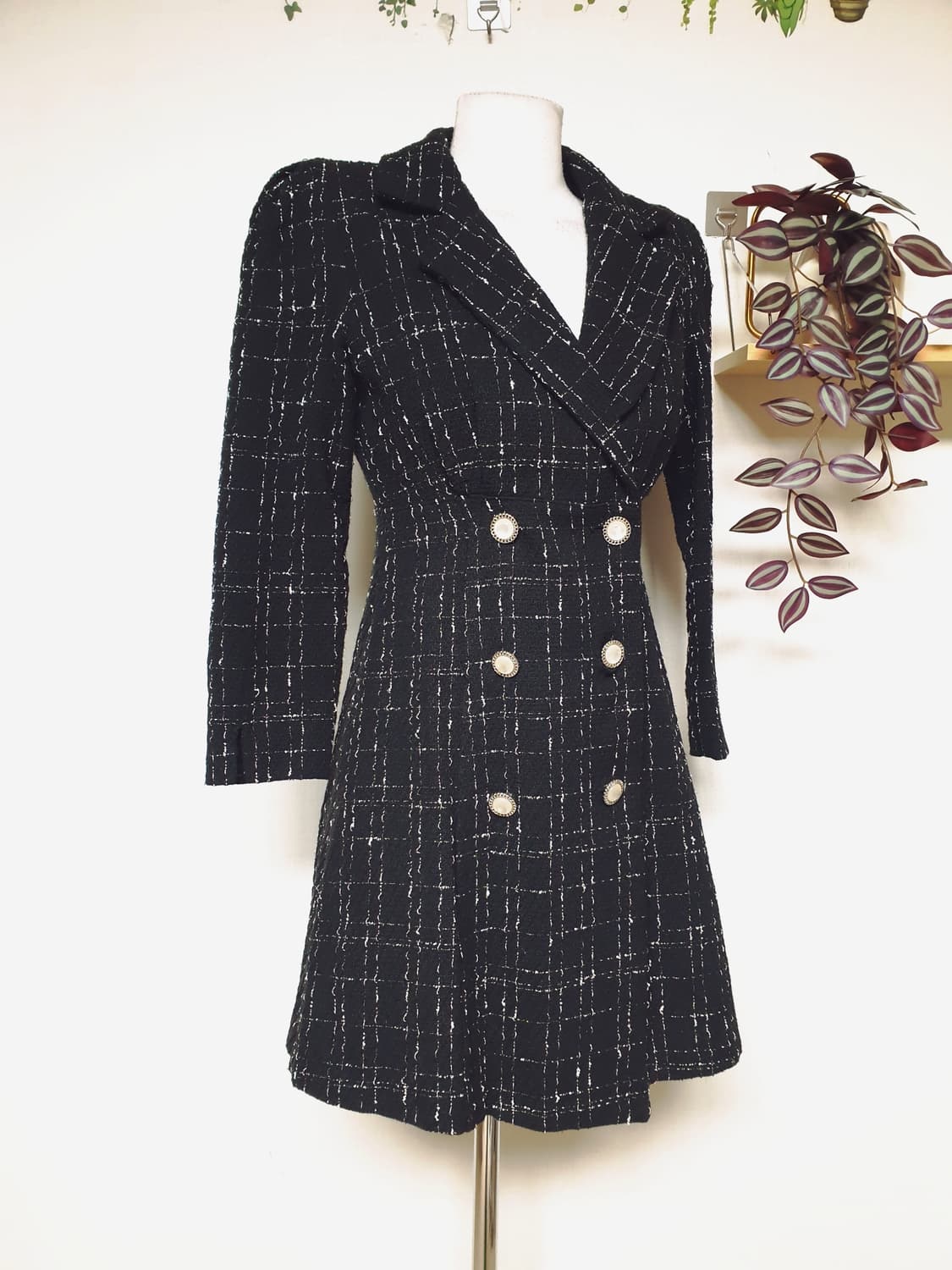트위드원피스 미니 66 블랙 M 상품이미지4