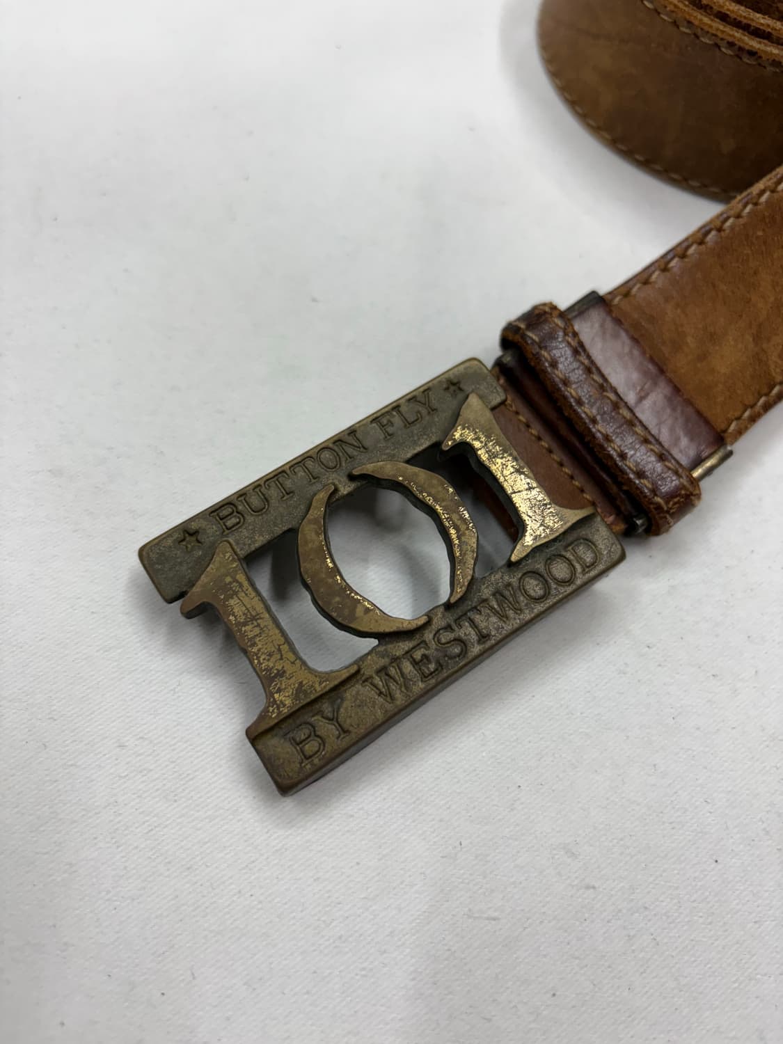 westwood 빈티지 웨스턴 금장 버클 벨트 상품이미지2