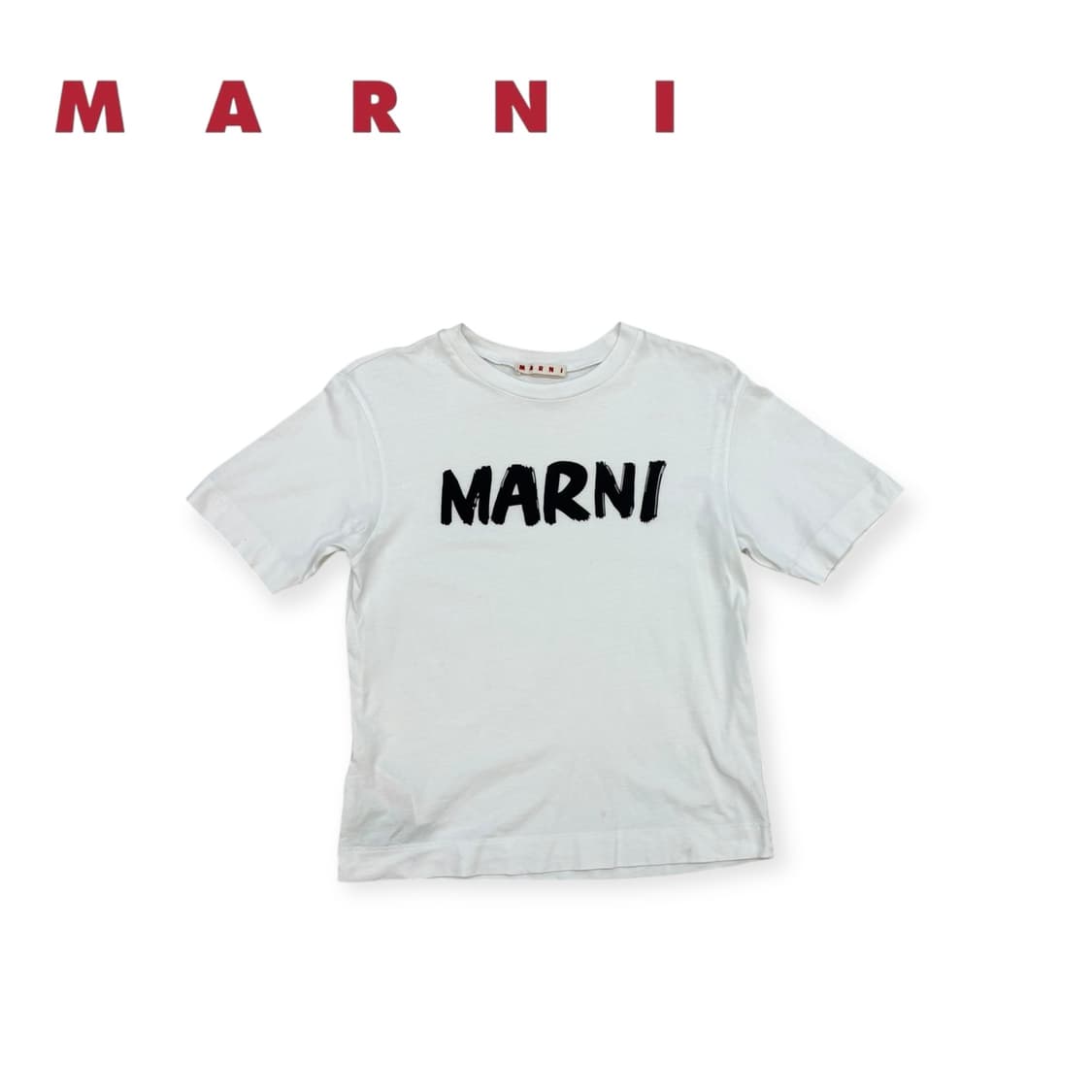 마르니 로고 흰색 반팔 상품이미지1