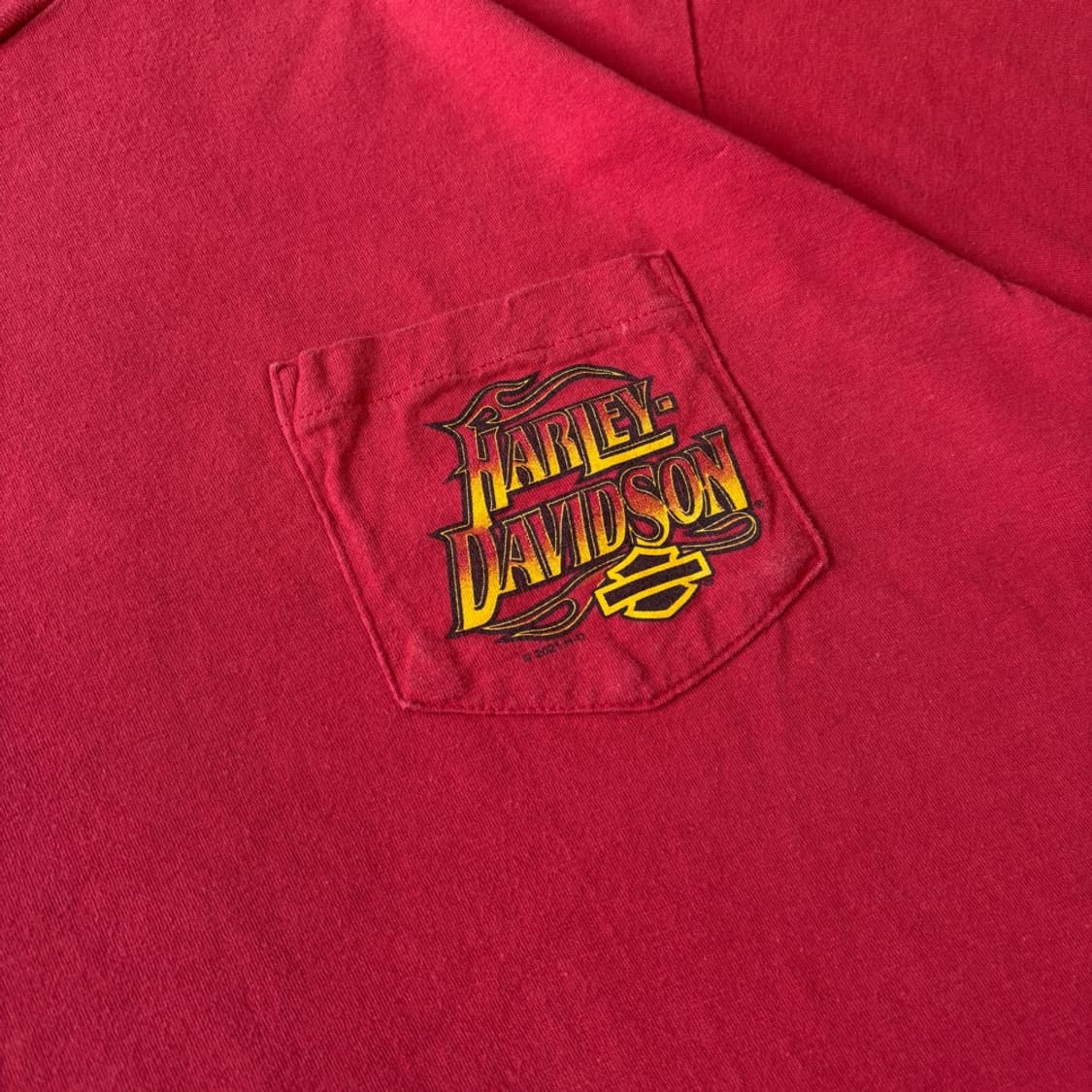 할리데이비슨 정품 레드 반팔 티셔츠 반팔티 상품이미지5