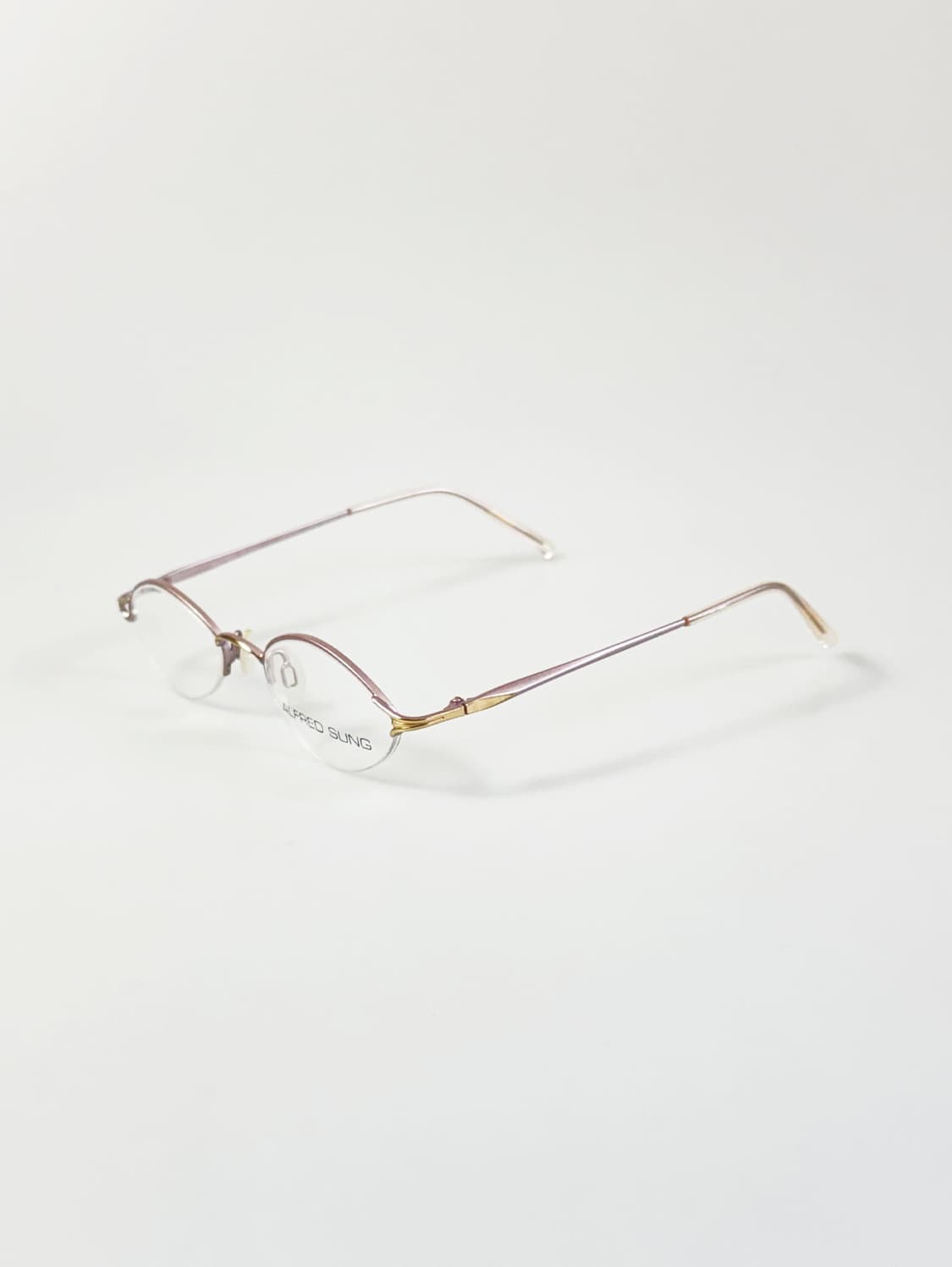 ALFRED SUNG 반무테 오벌 메탈 프레임 빈티지 안경 상품이미지3