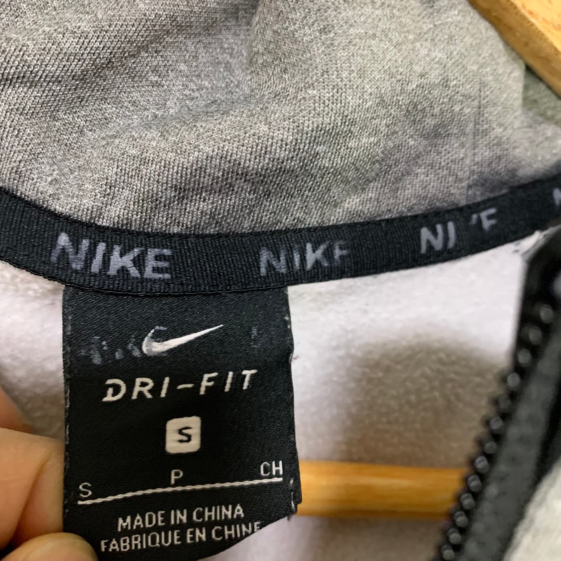 나이키 베이직 후드 집업 S 빈티지 그레이 상품이미지3