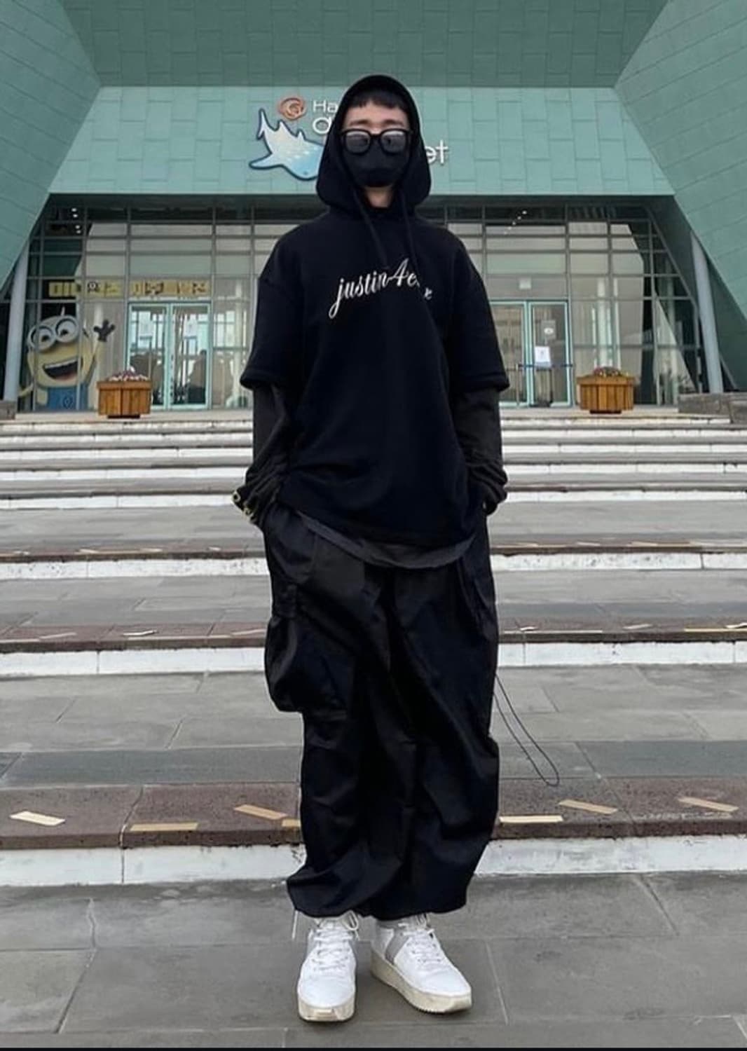 [S] 베트멍 16AW 건클럽 저스틴포에버 레이어드 후드 블랙 (MH17 상품이미지9