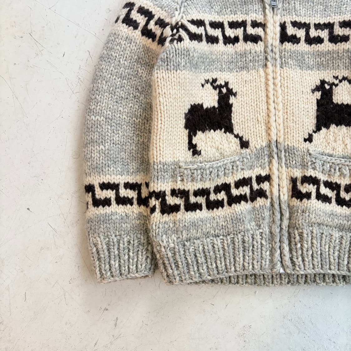 캐니다 빈티지 울 코위찬 집업 자켓 L 상품이미지3