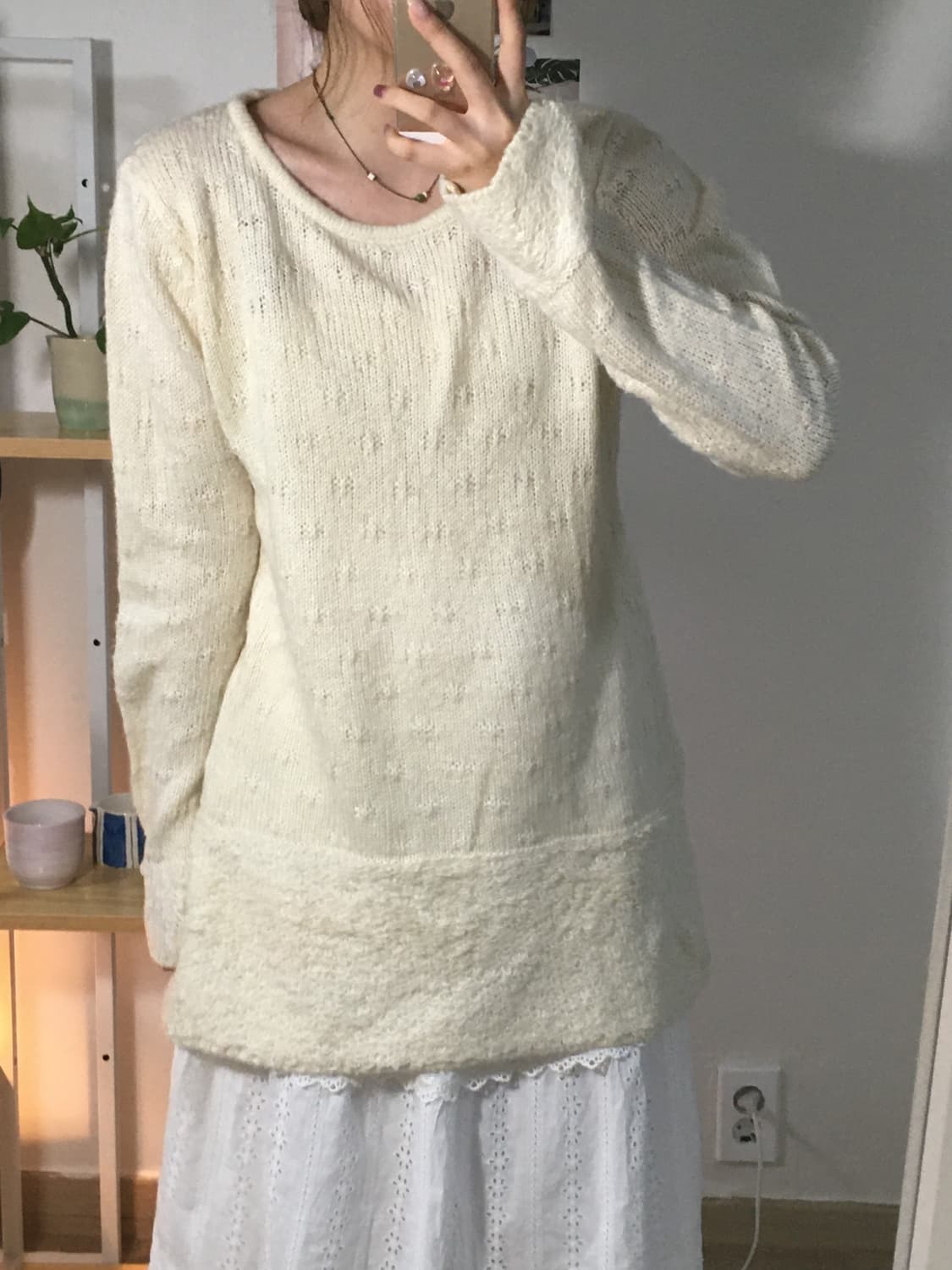 얼스뮤직 펀칭 부클 니트 상품이미지2