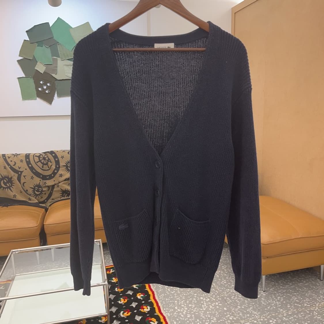 라코스테 모던시크 캐주얼 브이넥 버튼 가디건 S C07810 상품이미지3