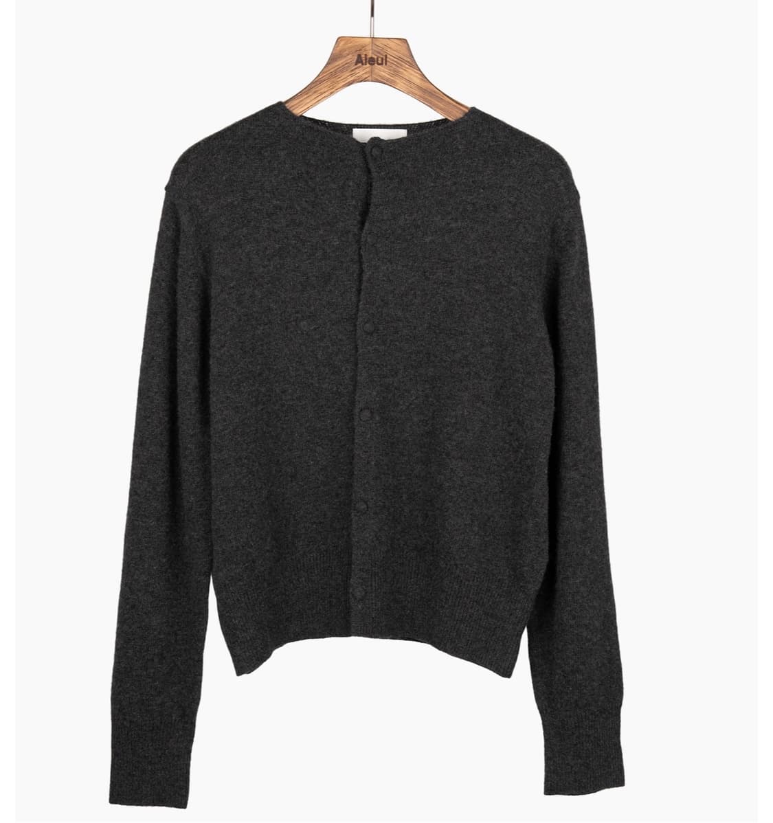 Aieul seal knit cardigan_charcoal 50 상품이미지1
