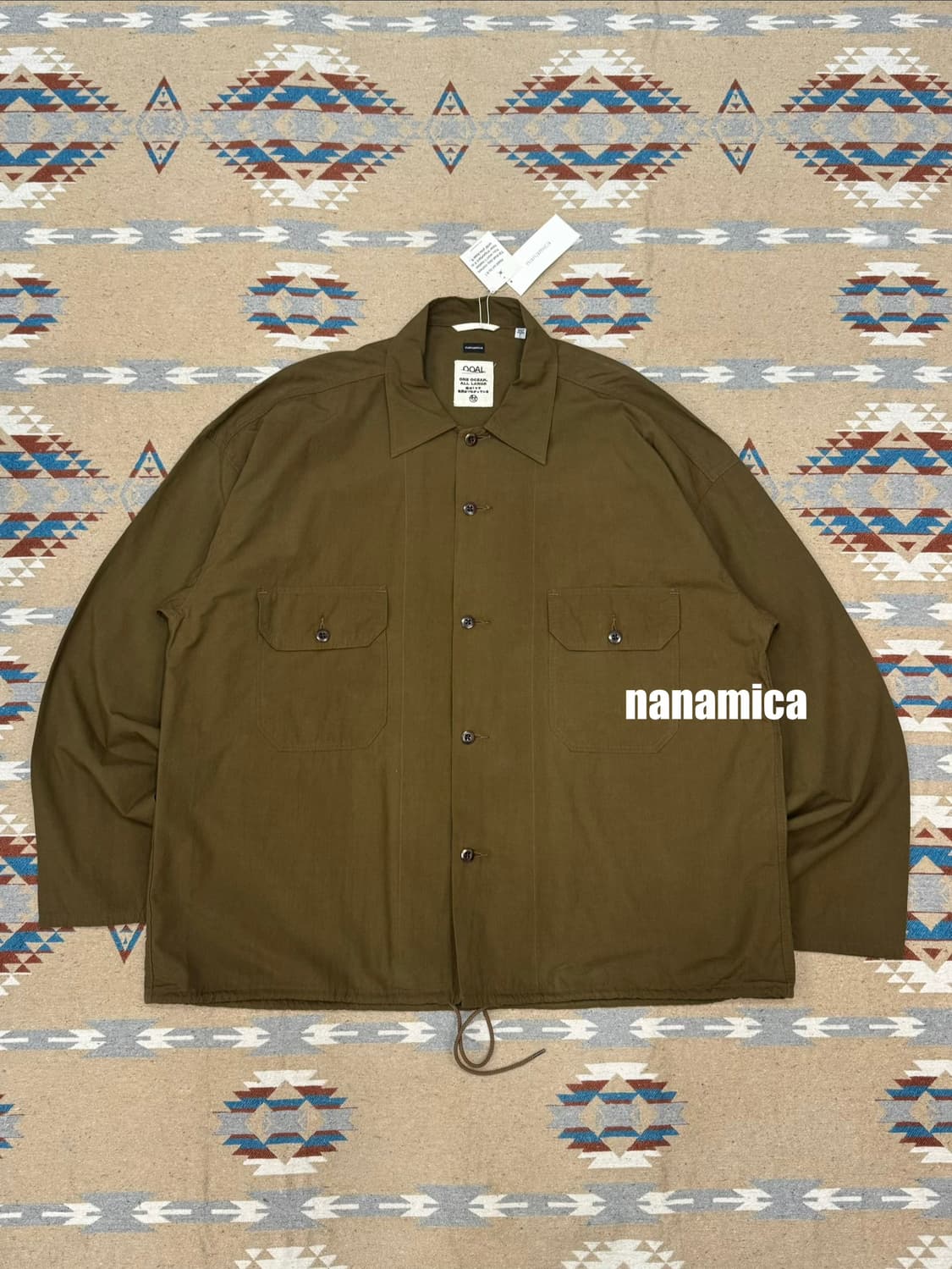 [S][100] 나나미카 코튼 울 덱 셔츠 코요테 상품이미지1