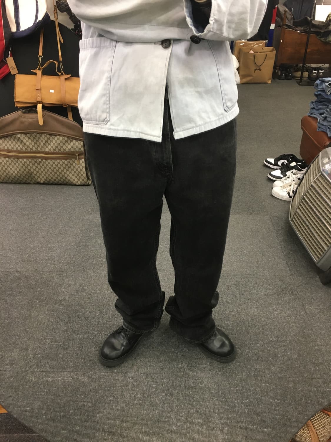 00s Levis 리바이스 505 흑청 데님팬츠 상품이미지1