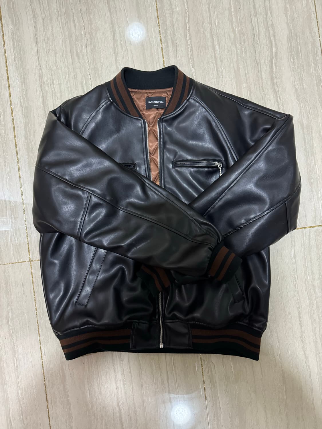 위캔더스x피로 BOUTIQUE LEATHER JACKET (BLACK) 상품이미지2