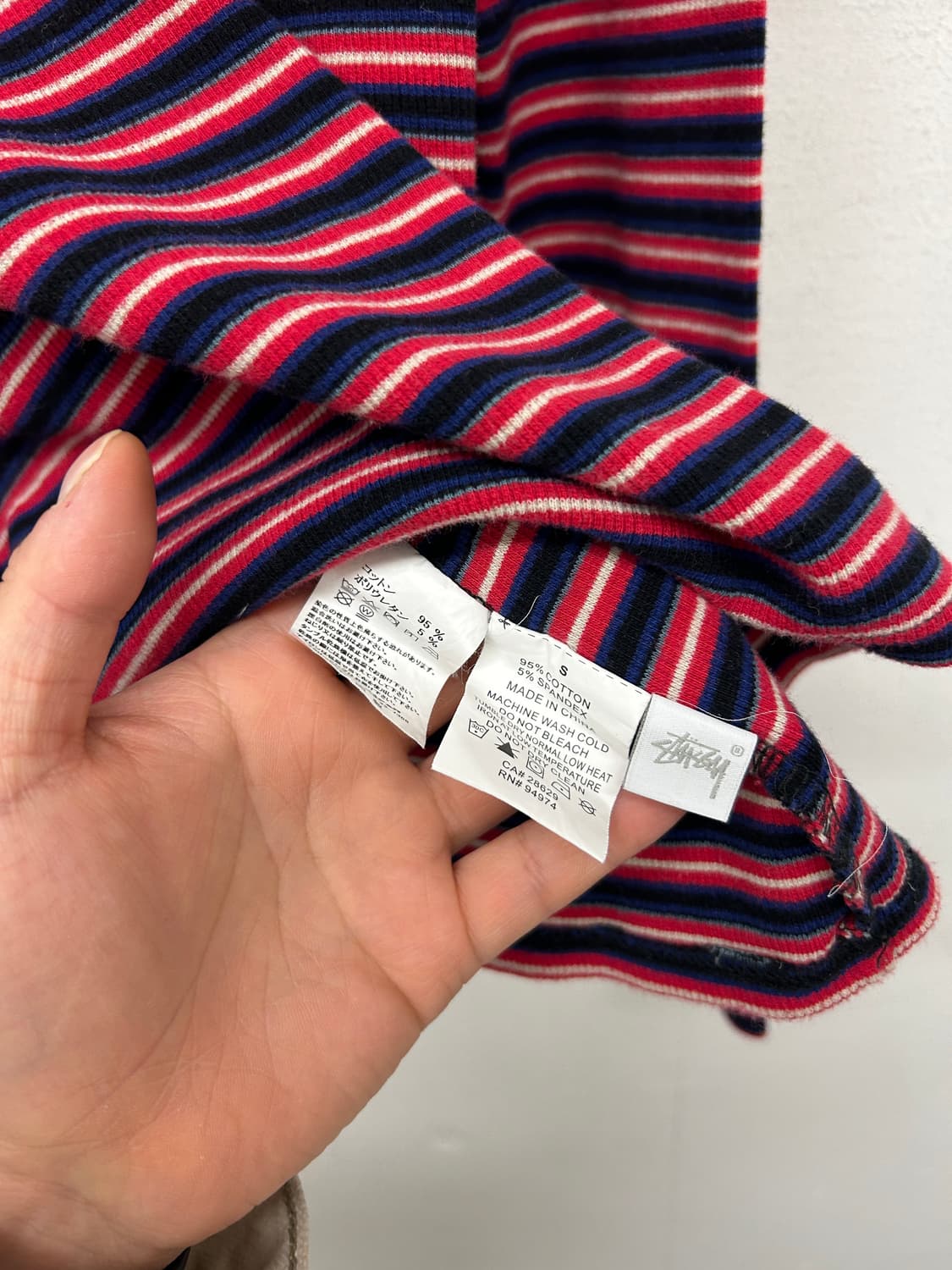 스투시 스트라이프 목폴라 상품이미지3