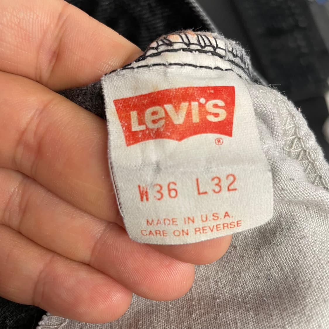 90s 리바이스 550 흑청 데님팬츠 USA 상품이미지8