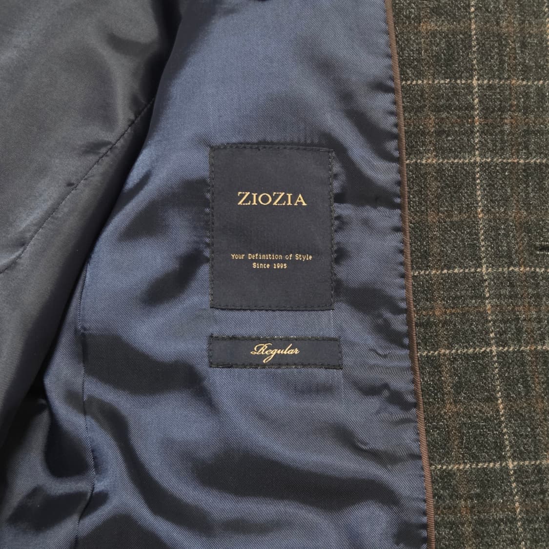 Ziozia 지오지아 빈티지 울 체크 엘보 패치 블레이저  상품이미지5