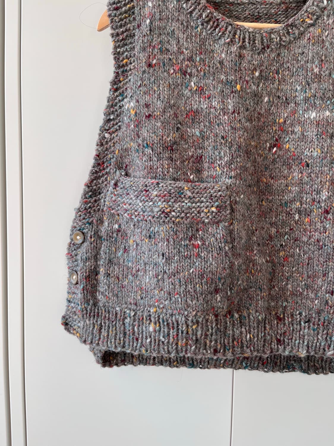 빈티지 핸드메이드 헤비 울니트 조끼  상품이미지10