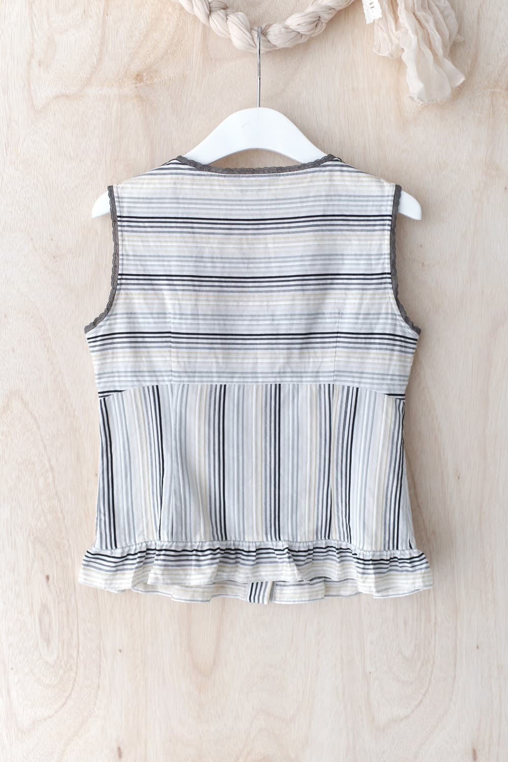 stripe ribbon vest 상품이미지2