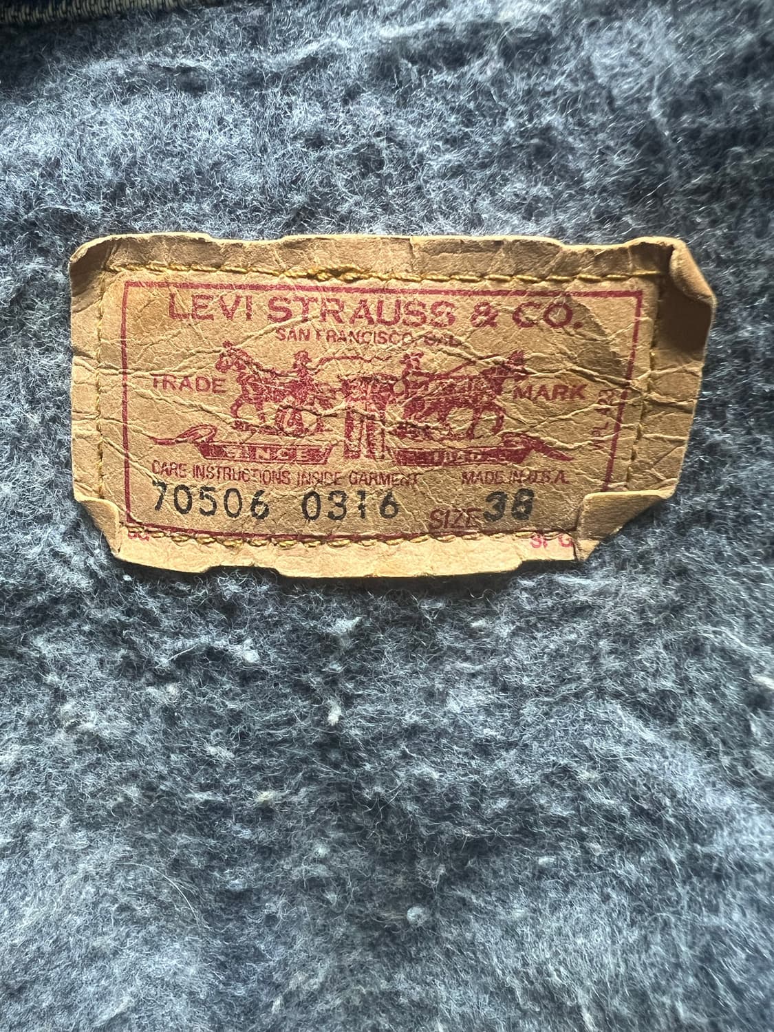 리바이스 블랭킷 데님자켓 80s 90s USA 상품이미지7