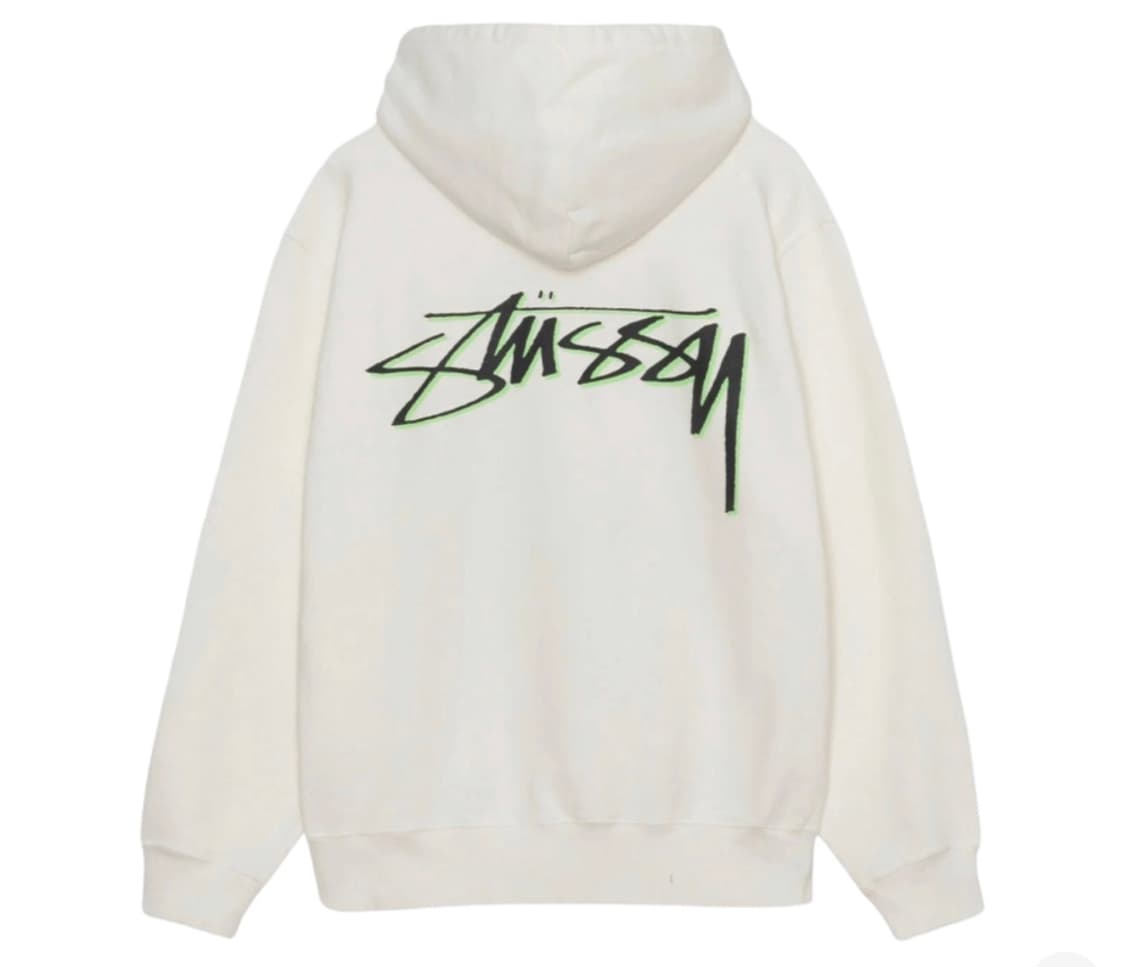 [L]스투시 x 아워레가시 드롭 쉐도우 피그먼트 다이드 후드 내츄럴 상품이미지1