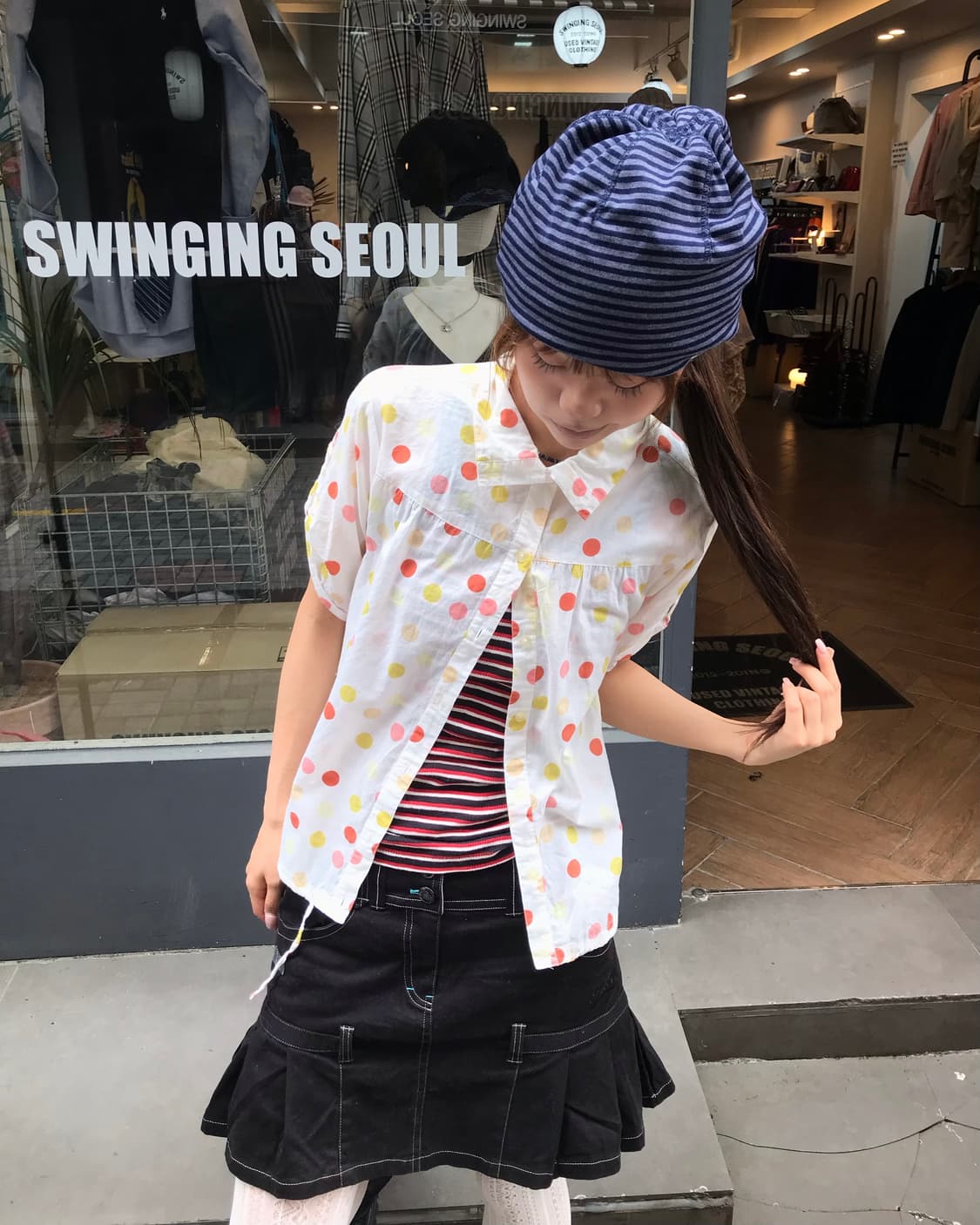 𖤐도트 키치걸 set𖤐  상품이미지1