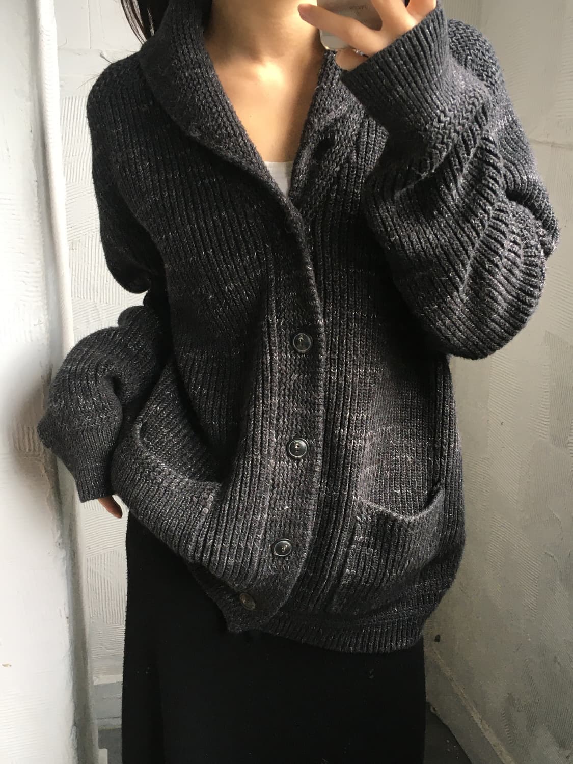 Polo 폴로 랄프로렌 신형 딥차콜 숄카라 가디건 상품이미지1