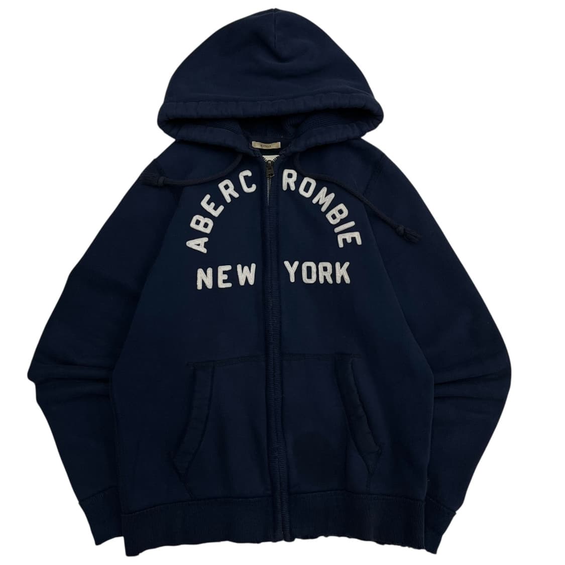 아베크롬비 센터로고 네이비 후드집업 XXL 상품이미지2