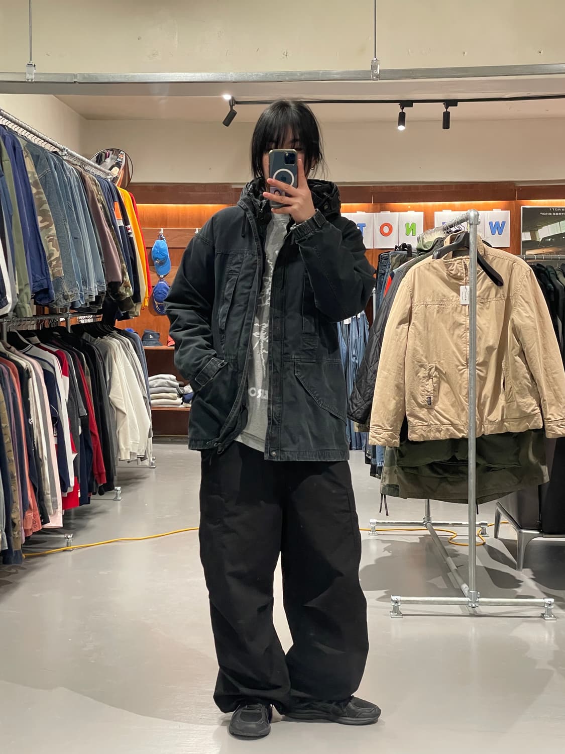 빈티지 후드 야상 자켓   상품이미지2