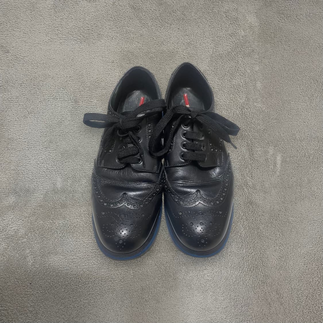 285) 프라다 스포츠 빈티지 레더 윙팁 스니커즈 신발 상품이미지2