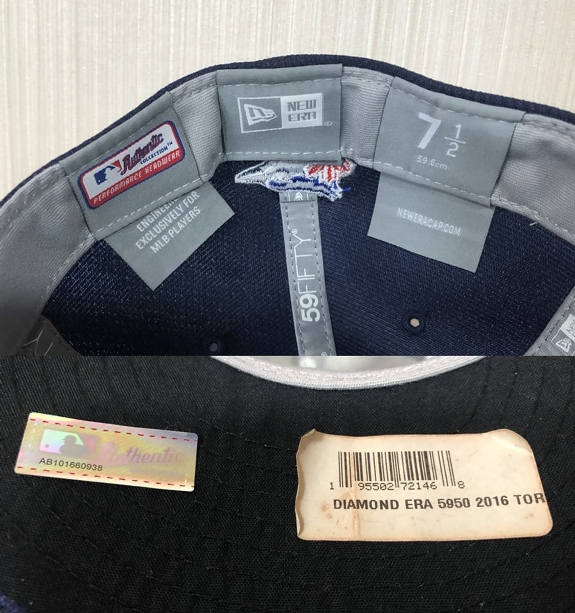 MLB 뉴에라(다이아몬드 에라) 토론토블루제이스 어센틱모자/캡 7 1/2 상품이미지10