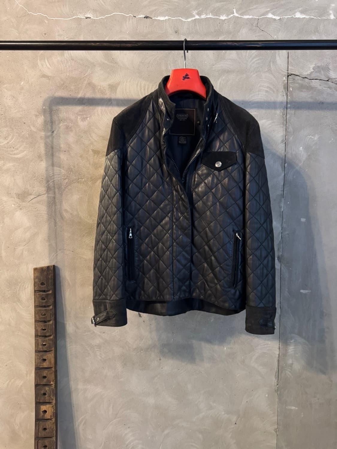 코치 램스킨 스웨이드 레더 아웃도어 자켓 55~66 상품이미지8