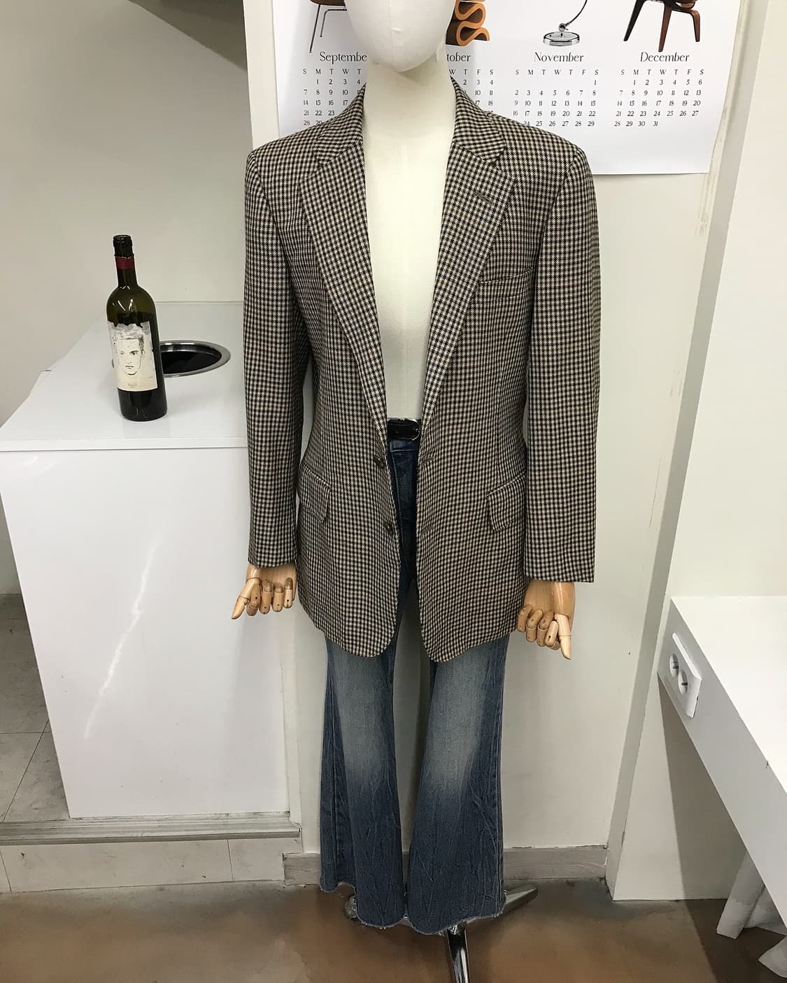 버버리 하운드체크 울 자켓 상품이미지6